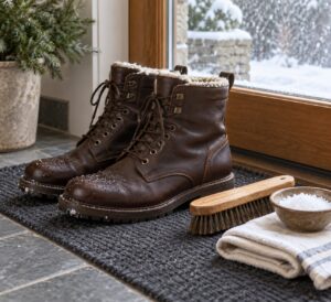 how to care for leather boots in snow and salt