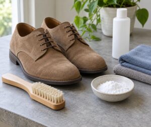 how to clean suede shoes at home