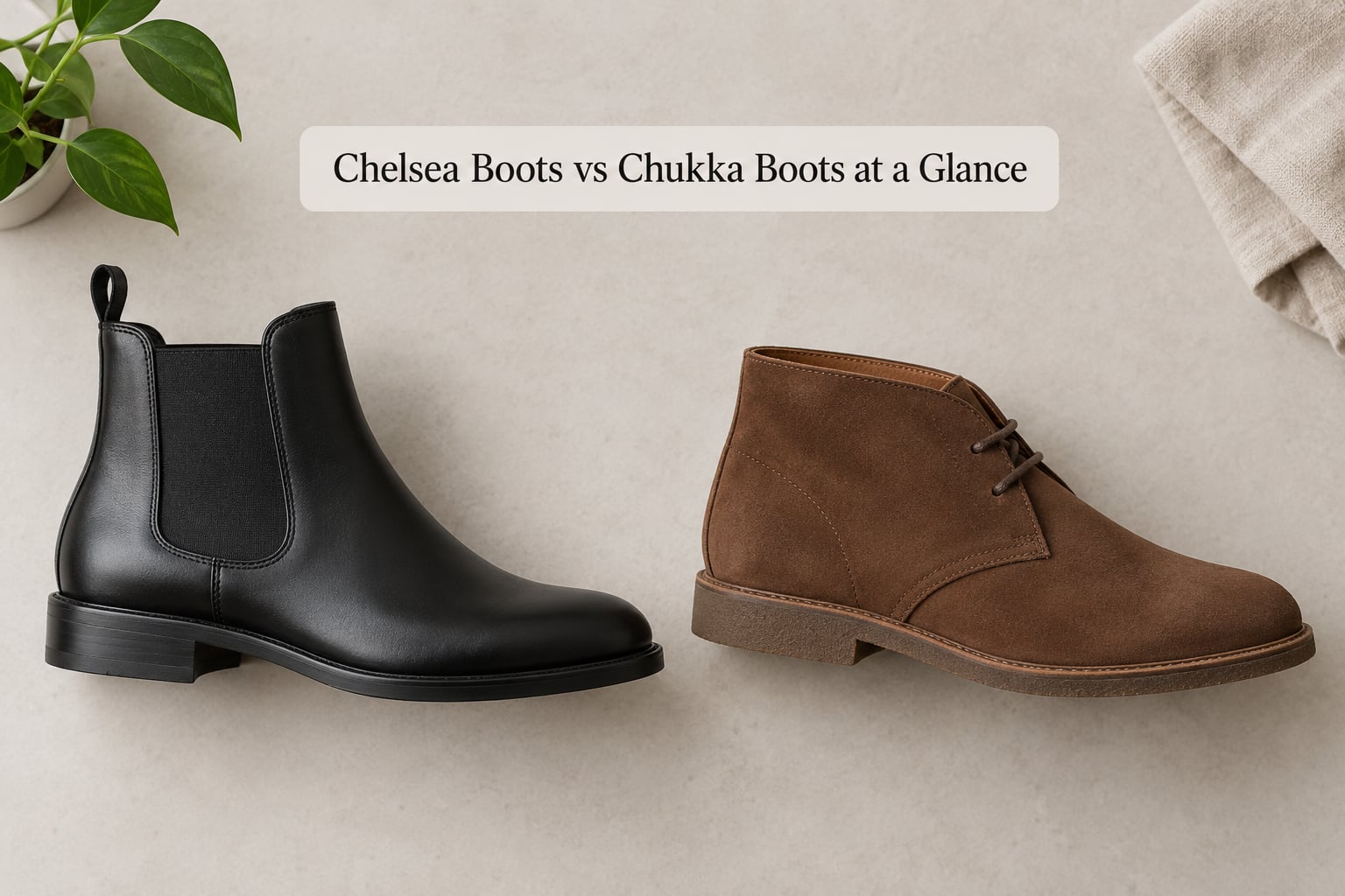 Chelsea Boots vs Chukka Boots at a Glance
