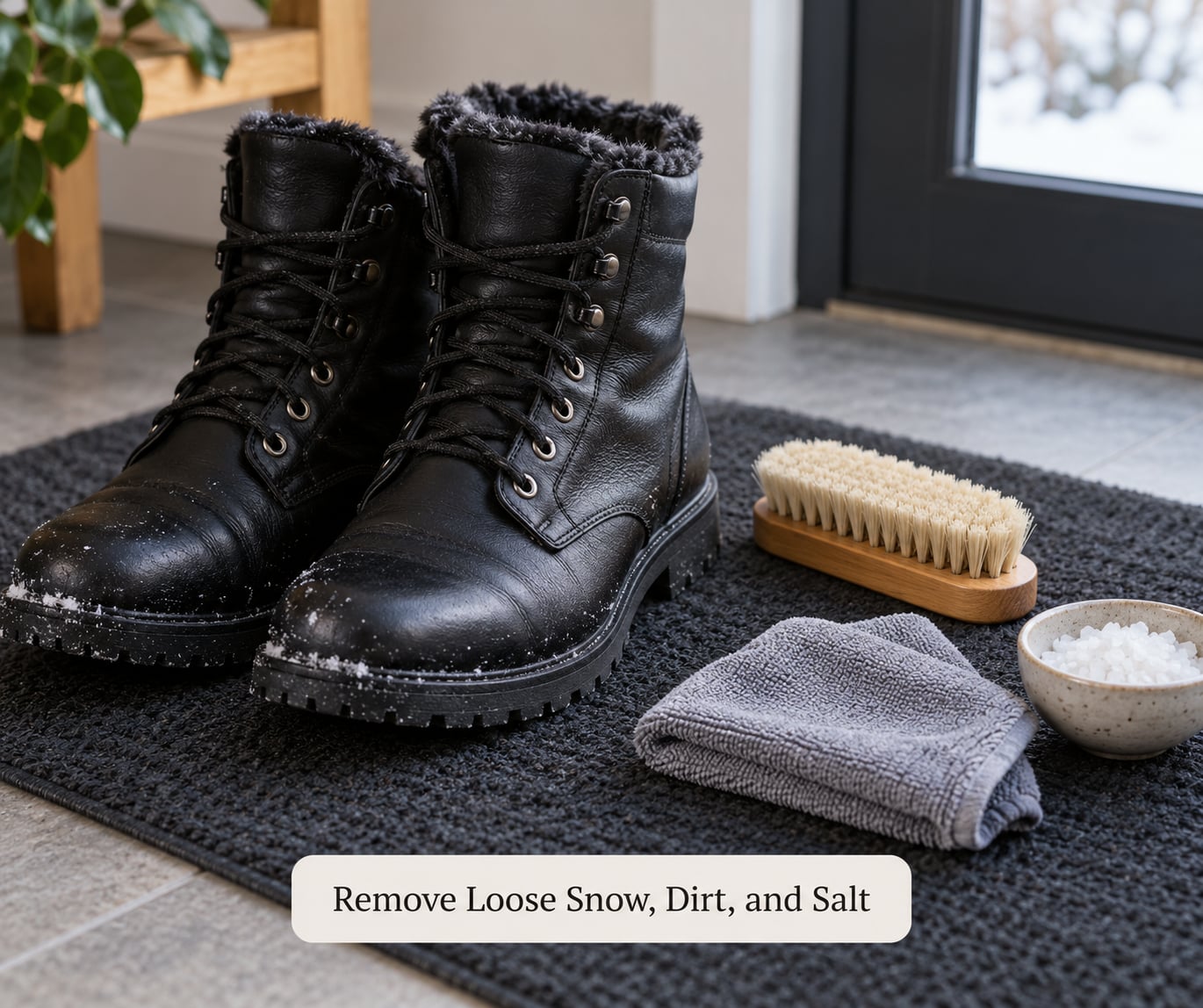 Remove Loose Snow, Dirt, and Salt
