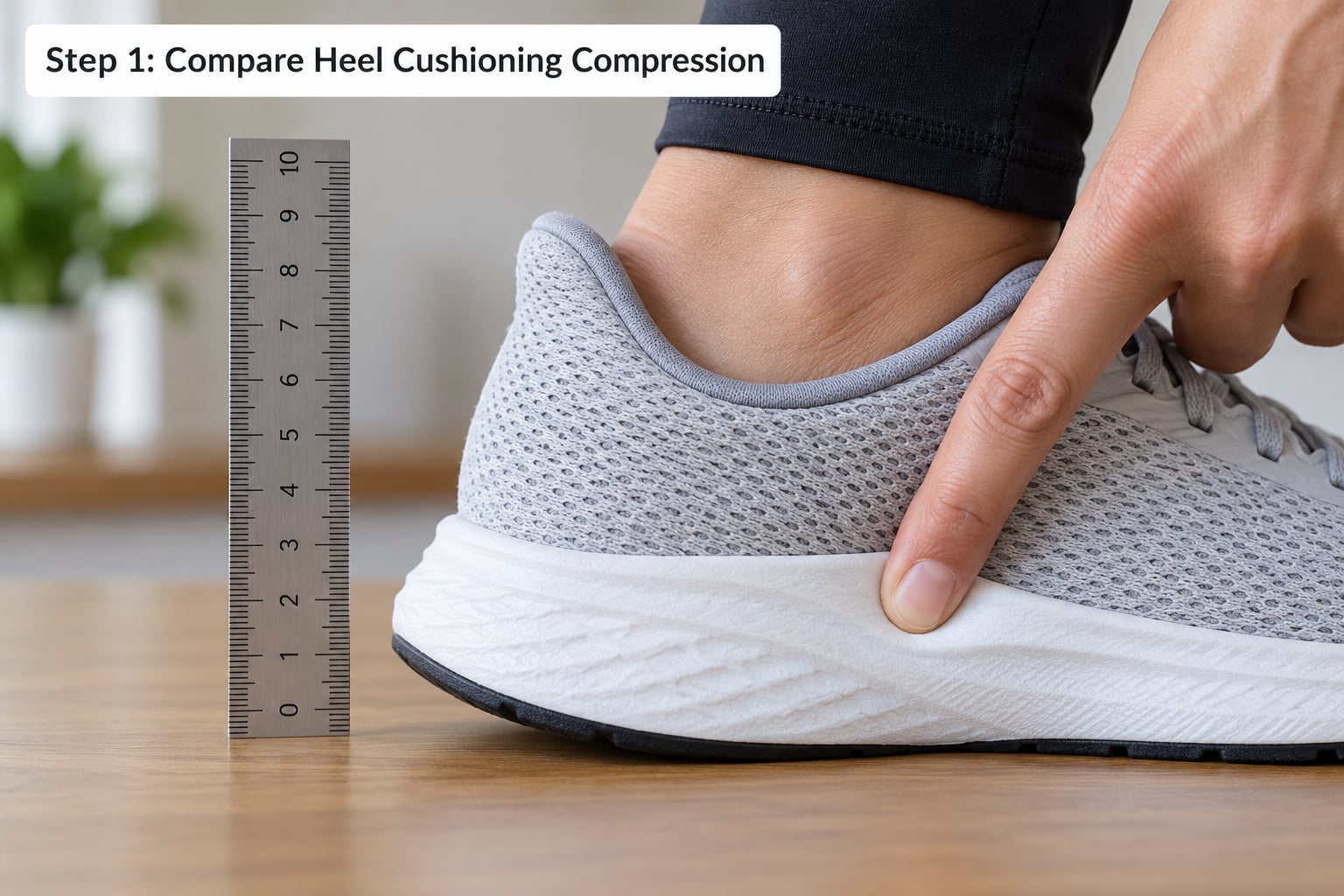 Step 1: Compare Heel Cushioning Compression