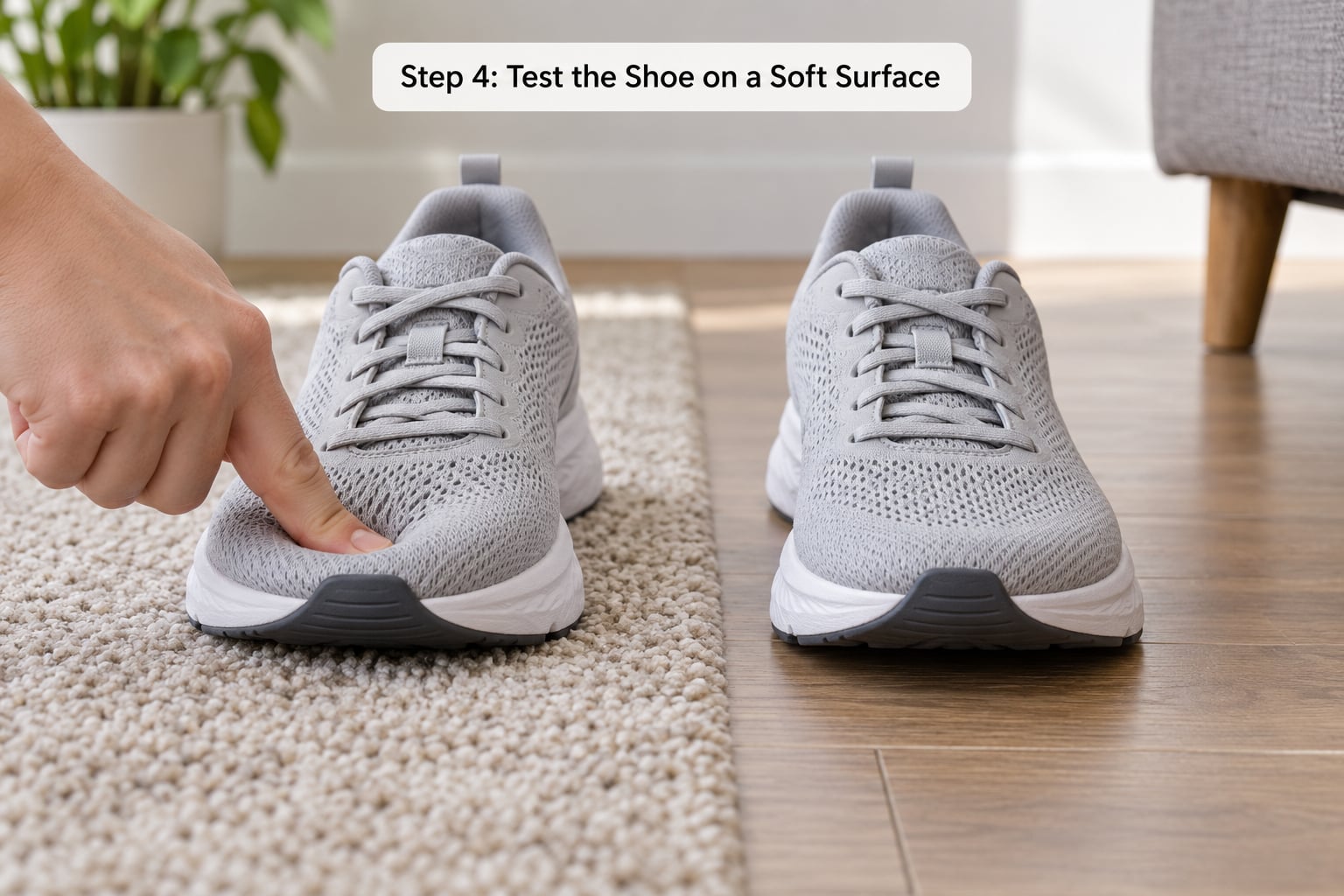 Step 4: Test the Shoe on a Soft Surface