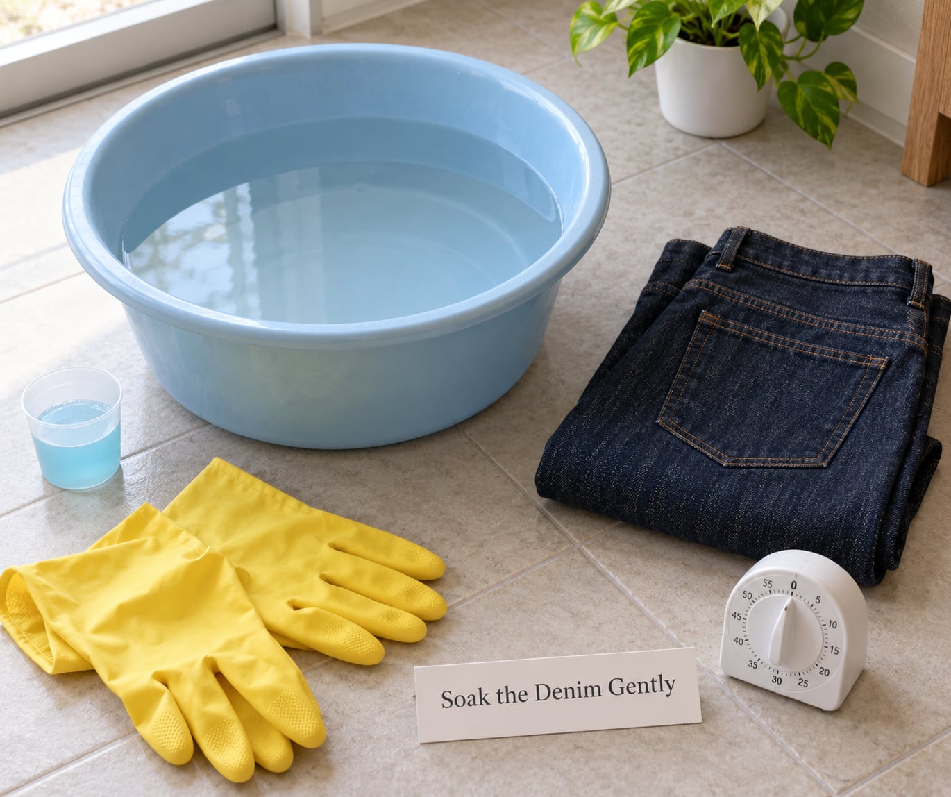 Soak the Denim Gently