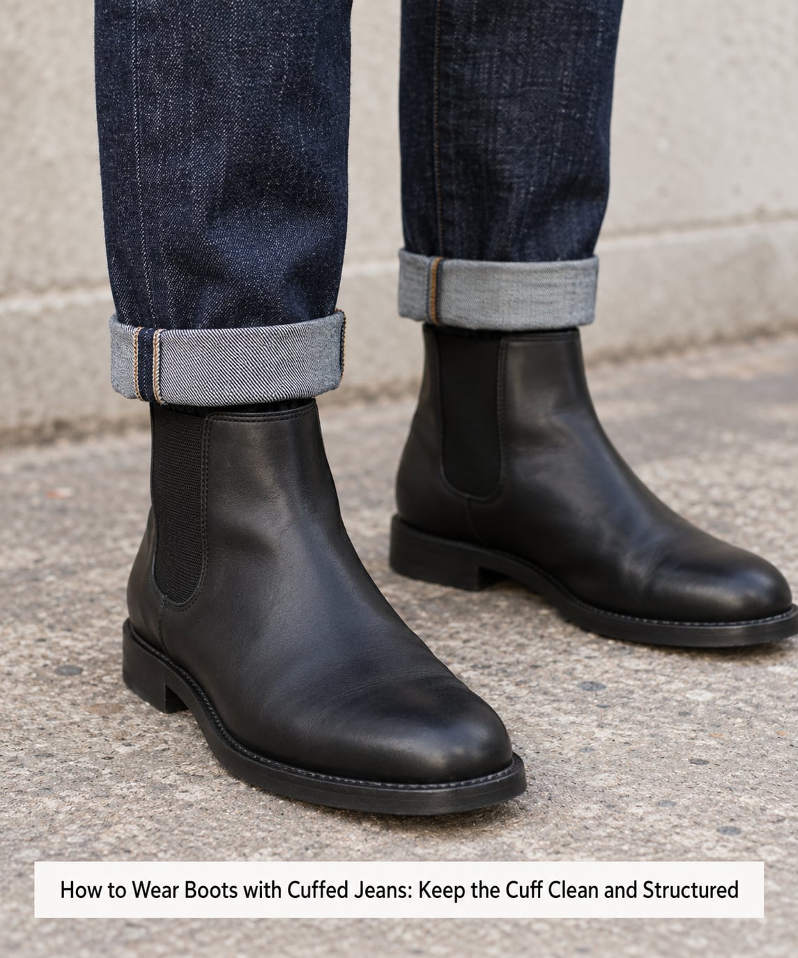 How to Wear Boots with Cuffed Jeans: Keep the Cuff Clean and Structured
